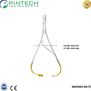 Porte-aiguille chirurgical professionnel Mathieu Castroviejo, ensemble d'instruments dentaires en acier inoxydable, manuel - Product Image 6
