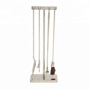 Juego de Herramientas para chimenea, productos hechos a mano de acero inoxidable y latón - Product Image 1