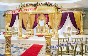 Magnifique Mandap de mariage indien designé, Mandapam traditionnel du sud de l'Inde, ensemble de Mandap pour mariage hindou AUSTRALIE - Product Image 3
