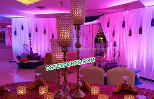 Décoration de mariage Centres De Table En Cristal de Conception de Lotus En Cristal Porte-Bougie En Cristal Center De Table - Product Image 6