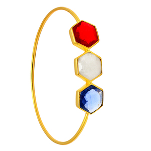 Tanzanite arc-en-ciel pierre de lune Fanta bijoux en argent Sterling forme ronde meilleur prix bracelet fin Style à la mode pour les femmes - Product Image 3