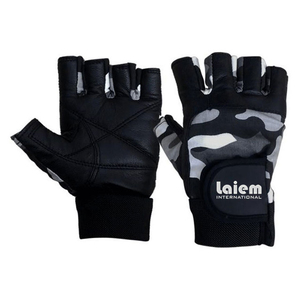 Guantes de gimnasia de medio Dedo de cuero para levantamiento de pesas personalizados - Product Image 1
