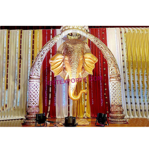 Srilankan Wedding <b>Elephant</b> Theme <b>Decoration</b> Fiber Carved <b>Elephant</b> Statue Manufacturer Indian Wedding <b>Decoration</b> for Sale - Product Image 1