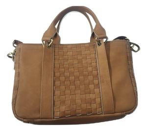 Bolso de mano marrón de cuero genuino para mujer - Product Image 1