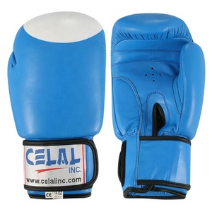 Guantes de boxeo profesionales de cuero, de alta calidad, 16oz, con logotipo personalizado impreso - Product Image 1