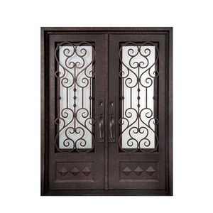 Portes en fer forgé d'occasion, portes blindées en bois massif, <span class=keywords><strong>prix</strong></span> - Product Image 3
