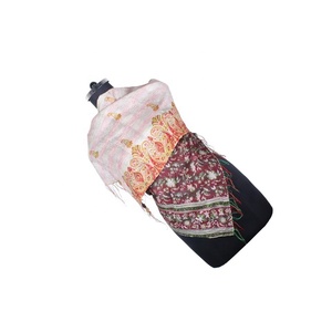 Kantha Work Silk Handmade Vintage Style <b>Scarf</b> SC1225 Girls <b>Scarf</b> Stole Hijab Vintage Kantha Hand Stitched Cotton Allover <b>Scarf</b> - Product Image 1