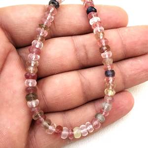 2020ของผู้ผลิตขายส่งที่มีคุณภาพสูงจากธรรมชาติลูกปัดอัญมณีหลายเหลี่ยมเพชรพลอยไมโคร1ยืนสำหรับการทำเครื่องประดับ - Product Image 4