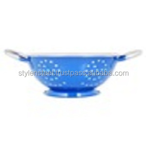 Passoire profonde colorée en acier inoxydable passoire à pied profond panier de légumes passoire à fruits utilisée pour l'évier de cuisine - Product Image 1