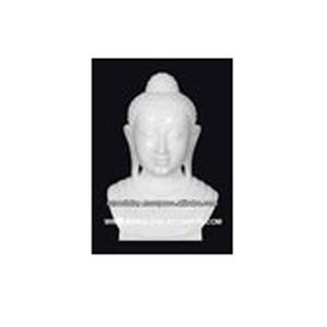 Escultura de cabeza de Buda, hecho a mano, de mármol - Product Image 1