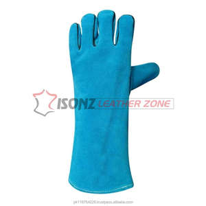 Gants de soudage en cuir suédé ISONZ Leather Zone certifiés EN 388, épaisseur 1,2 mm, longueur 14 pouces, antidérapants et résistants à la chaleur - Product Image 6