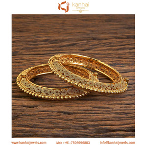 Antique Plain <b>Bangles</b> With Gold Plating 17971 Gold - Product Image 1