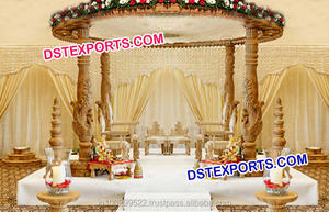 Mandap de Boda Indio con Diseño de Madera, Decoración para Bodas Indias, Fabricante de Mandaps para Matrimonios Hindúes, Decoración para Eventos NEWYORK - Product Image 2