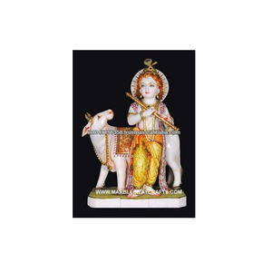 Colored Marble Krishna Statue Pure Marble Krishna - Product Image 1