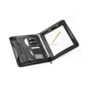 <b>Ring</b> <b>Binder</b> Document Folder Zipper Folder / A4 - <b>4</b> <b>Ring</b> <b>Binder</b> with 2 Pen Drive Holders - Product Image 1