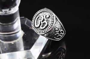 Surpasing-anillos de plata de ley 925 con forma de Om, joyería de plata con piedras preciosas - Product Image 4