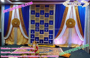 ม่านฉากหลังสำหรับเวทีแต่งงานสไตล์อินเดียสไตล์ punjabi ม่านฉากหลัง zari สำหรับงานแต่งงานแบบเอเชีย - Product Image 5