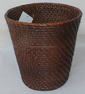 Eco <b>Rattan</b> <b>Basket</b> with Lid and Handles for Bedroom <b>Storage</b> Organizer Handmade from Vietnamese <b>Rattan</b> - Product Image 4