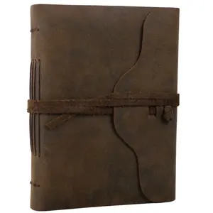 Lederen Cover Hand Made Journal Met Eco-vriendelijke Handgemaakte Papier Dagboek Schetsboek Reizen Boek Voor Gifting Hem Of Haar