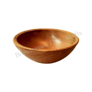 Tazón de fruta de madera Natural respetuoso con el medio ambiente, tazón de madera decorativo para centro de mesa, decoración del hogar, dulces, llaves, cuencos para servir - Product Image 1