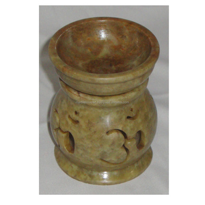 Brûleur unique à huile aromatique en pierre ollaire indienne - Product Image 1