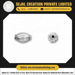 Cuentas ovaladas de plata esterlina 925 al por mayor, accesorios y componentes de joyería sólida, tamaño de 6mm - Product Image 3