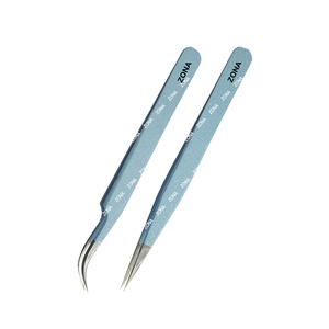Pince à épiler d'extension de cils à paillettes bleu clair - Product Image 1