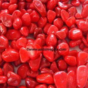 สีแดงหินอ่อนตกแต่ง Tumble หินสำหรับสวน/สนามหญ้า/ตกแต่งพิพิธภัณฑ์สัตว์น้ำ - Product Image 1