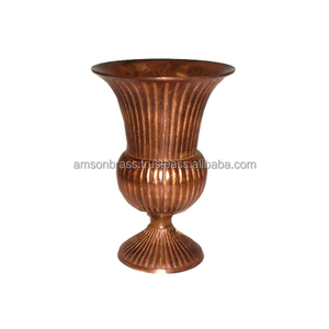 Suspension et décoration de table Vase à fleurs en aluminium antique Vaisselle en métal de couleur de forme de taille personnalisée - Product Image 4