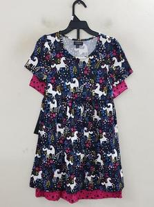 ผ้ายีนส์สำหรับเด็กผู้หญิงชุดเดรสแขนสั้นผ้าฝ้ายเป็นมิตรกับสิ่งแวดล้อมพิมพ์ลายหลากสีใหม่ฤดูร้อน - Product Image 6