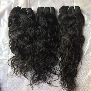 Vente en gros cuticule ondulée rebondie indienne correcte pointes saines cuticules de cheveux indiens alignés vierge crue - Product Image 1