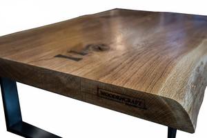 โต๊ะกาแฟทำจากไม้โอ๊คสีเข้มใช้ในห้องนั่งเล่นเฟอร์นิเจอร์ไม้เนื้อแข็งสำหรับใช้ในบ้านดีไซน์แบบอินเดียโบราณ - Product Image 3