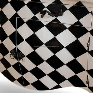 Home Furniture - Wooden <b>Living</b> <b>Room</b> <b>Cabinet</b> Furniture Checkered Color French Style - Product Image 5