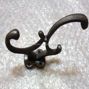 ตะขอแขวนหมวกเหล็กหล่อสี่เหลี่ยมแบบโบราณ สีดำ ตะขอแขวนเสื้อผ้าแบบแขวนผนัง แข็งแรง ทนทาน ตกแต่งสไตล์วินเทจ ขายส่งจากโรงงาน - Product Image 5