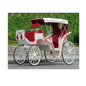 Đám Cưới Đầy Đủ Hood Toa Xe Thanh Lịch Victoria Ngựa Rút Ra Vận Chuyển Nhà Sản Xuất New Indian Wedding Victoria Horse Buggy