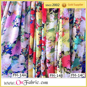 Tissu en polyester 100% tissé à impression de mousseline de soie de 58 pouces de haut pour robes - Product Image 4