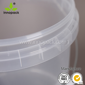 Cubo de plástico transparente para almacenamiento de encurtidos impreso por transferencia de calor con logotipo personalizado, asas de plástico metálico PP de grado alimenticio, almacenamiento de alimentos con pintura de 4L - Product Image 6