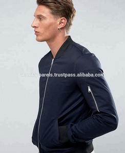 Venta al por mayor de Chaqueta de algodón Varsity de mezclilla para hombre de alta calidad a granel personalizado de talla grande transpirable cierre de cremallera para el invierno - Product Image 3