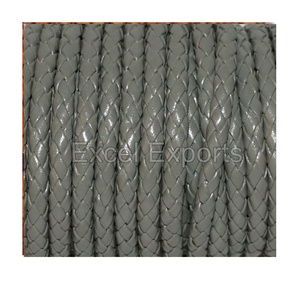 Cordons ronds en cuir tressé turquoise 3mm 4mm 5mm multi-usages pour la fabrication de bijoux vendus au mètre et au mètre - Product Image 6