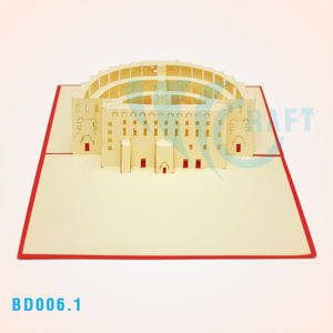 COLOSSEUM 3D Pop Card Building Tarjeta de felicitación cortada con láser hecha a mano Diseño personalizado Regalos de papel Artesanía Producto de tendencia superior Vietnam - Product Image 2