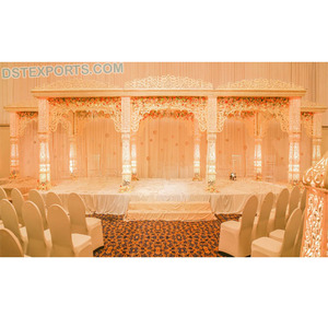 Grand Mandap de Mariage Bollywood en Fibre, Mandap de Mariage Moderne Style Bollywood, Meilleur Mandap de Mariage Designer Rajwada en Promotion - Product Image 1