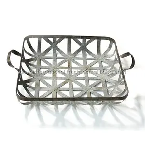 NEW GALVANIZED TRAY FOR DINING TABLE DISH SERVING SERVER TRAY AMAZING SERVING TRAY