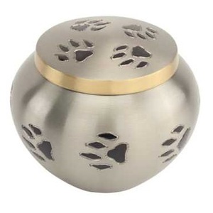 Patte ronde commémorative marron argent et doré, métal laiton/aluminium, cendres de funérailles humaines pour adultes, urnes de crémation, Style américain/européen - Product Image 4