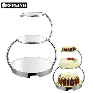 7 tiers rotante in metallo fantasia in acciaio inox multilivello revolving basamento della torta nuziale india - Product Image 6