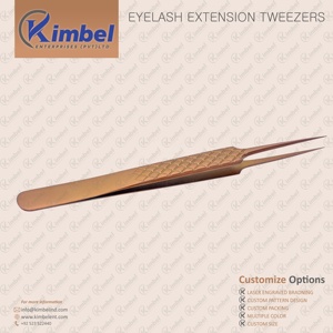 แหนบต่อขนตาแบบด้ามจับนาโน45องศาพร้อมปลายไฟเบอร์พร้อมกล่องใส่ - Product Image 3
