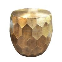 Meubles de salon en nid d'abeille en cuivre Table basse élégante pour un usage domestique