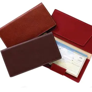 Customized cheque holder with pen holder / designed cheque book cover