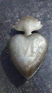 Coeur de Milagros en métal Coeur sacré en métal pour décor catholique et cadeau - Product Image 2