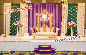 Decoraciones de escenario para bodas, juego de escenario asiático, el mejor escenario con temática de pavo real, última tendencia - Product Image 6