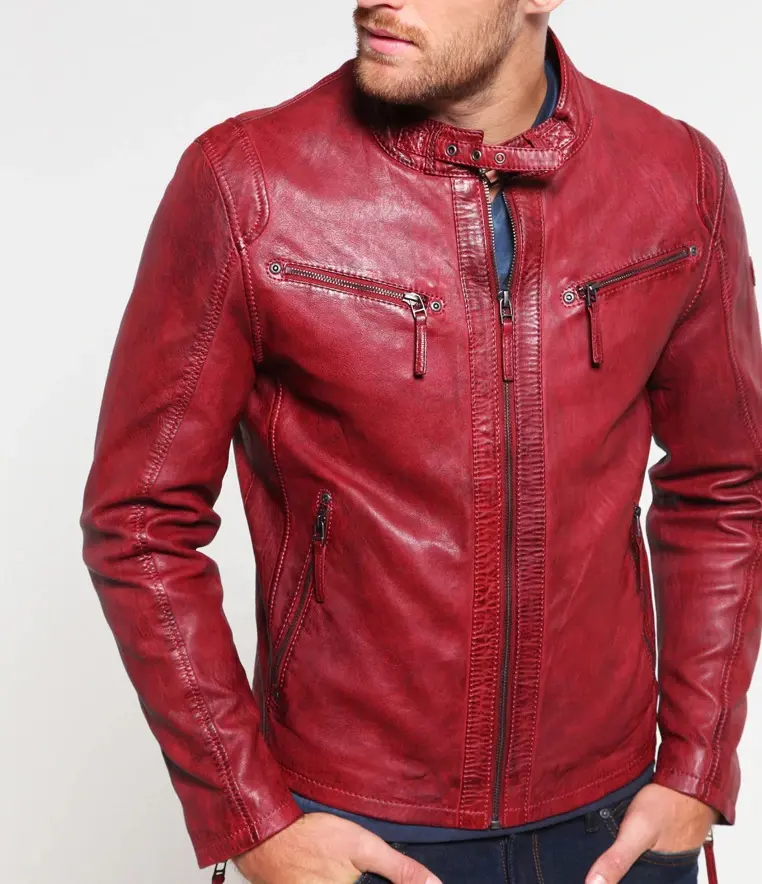 latest Trendy fantastic man clothing man top quality leather jacket for man